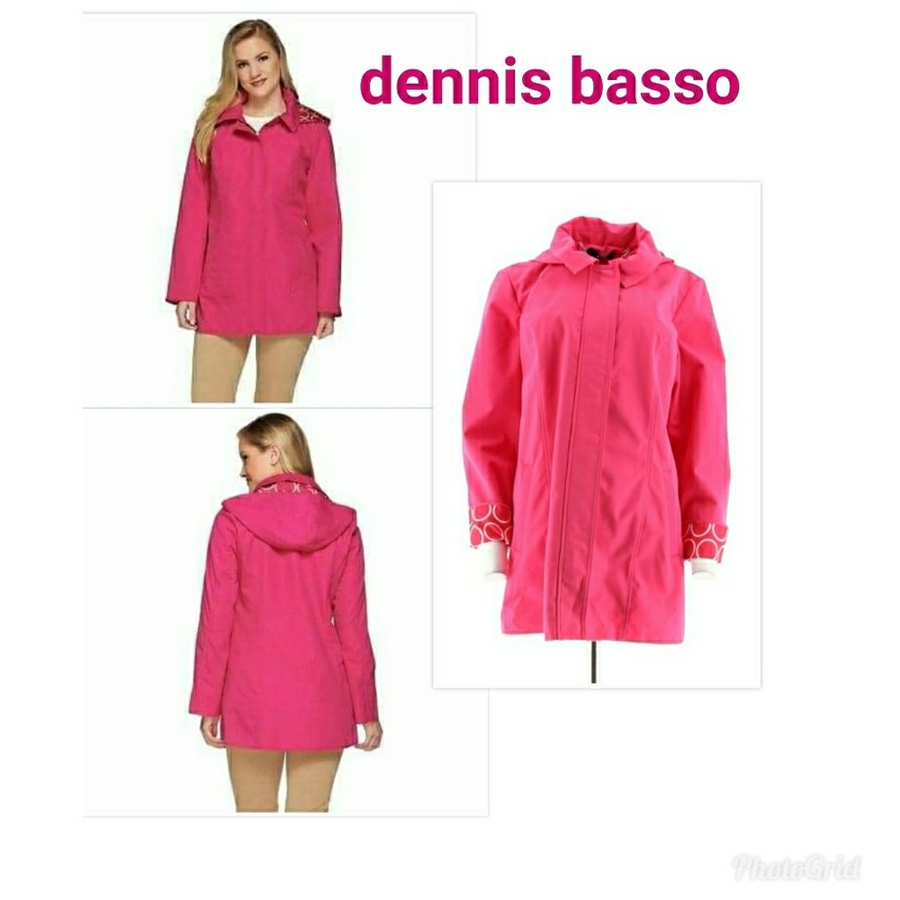 New Dennis basso water resistant jacket fuchsia